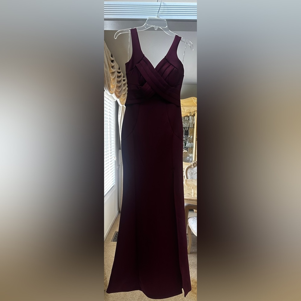Elegant Burgundy Dress